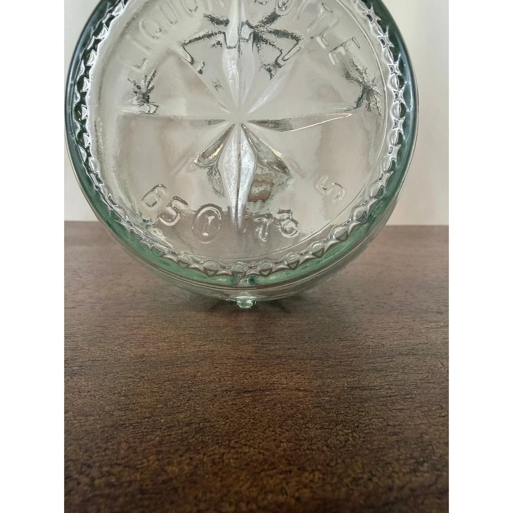 VTG Clear Glass MCM Atomic Starburst‎ Decanter/Bottle with Stopper 10.5